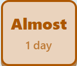 The Almost grading button, set to 1 day